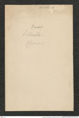 Nachlass Franz Steindachner, historischer Umschlag, Korrespondenz Franz Liechtenstern, Inv.Nr. 303.15, Seite 1